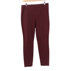 COS Maroon Ankle Pants Women's 12 ‎ (Euro 42)Stretch Side Zip Straight Leg